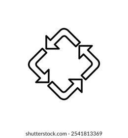 Vector de esquema de icono de reutilización para la interfaz de usuario del Web