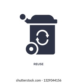 reuse icon. Simple element illustration from ecology concept. reuse editable symbol design on white background. Can be use for web and mobile.