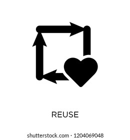 Reuse icon. Reuse symbol design from Ecology collection. Simple element vector illustration on white background.