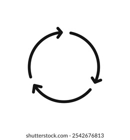 Reuse icon Thin line art isolated