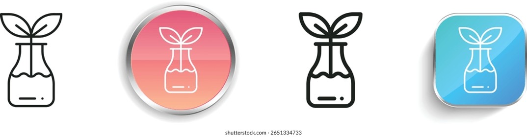 ícone reutilizar. Design fino, linear, regular e estilo botão isolado no fundo branco