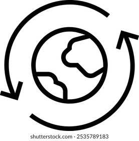 reuse icon. Thin linear style design isolated on white background