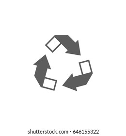 Reuse icon in trendy flat style isolated on white background. Symbol for your web site design, logo, app, UI. Vector illustration, EPS
