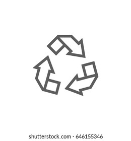 Reuse icon in trendy flat style isolated on white background. Symbol for your web site design, logo, app, UI. Vector illustration, EPS