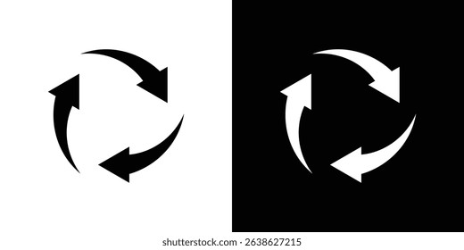 Reuse icon Vector in flat style. Collection silhouettes