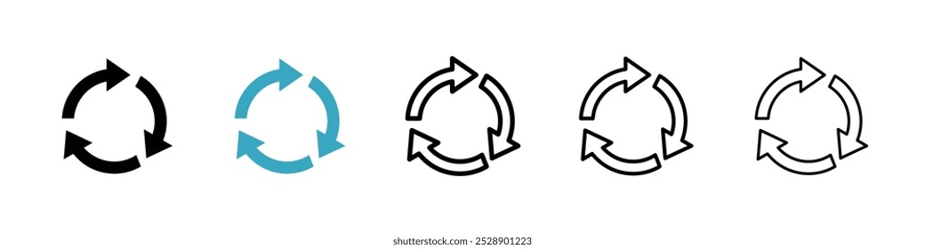 Reuse icon vector illustration set