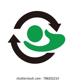 reuse icon vector logo