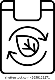 Reutilizar diseño de icono de Vector de línea