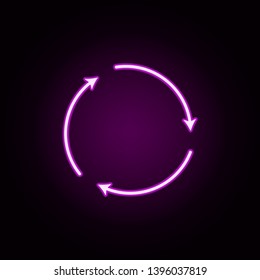 reuse neon icon. Elements of Minimal universal theme set. Simple icon for websites, web design, mobile app, info graphics