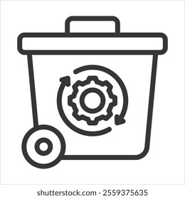 Reuse Outline Icon Vector Illustration
