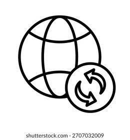Reuse Outline Icon Vector Illustration