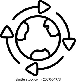 Reuse Outline Vector Icon Design
