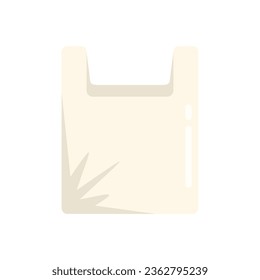 Reuse pack icon flat vector. Waste trash. Recycle plastic isolated