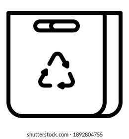 Reuse pack icon. Outline reuse pack vector icon for web design isolated on white background