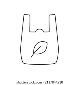 Reuse plastic bag icon  line style icon, style isolated on white background