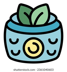 Reuse plastic icon outline vector. Chemical paper. Garbage recycling color flat