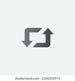 Reuse Rectangle Rounded Arrow Vector Illustration Editable Color