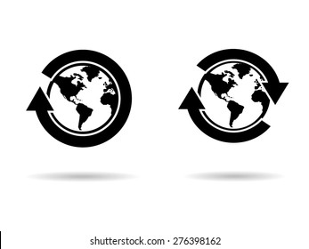 Reuse And Recycle Icon Save The Earth