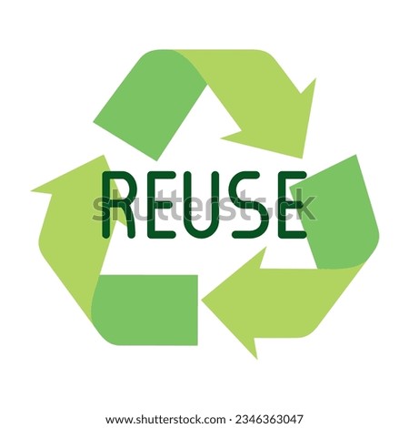 reuse recycle sign isolated over white background . vector illustration