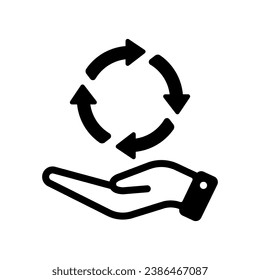 Reusar ( reutilizable ) , reciclar la ilustración del icono del vector