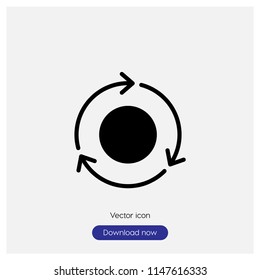 Reuse sign icon in trendy flat style isolated on grey background, modern symbol vector illustration for web