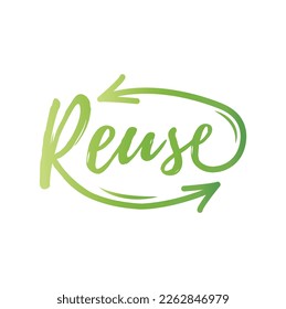 Reutilizar el signo con flechas de rotación en estilo lineal, icono, vector.