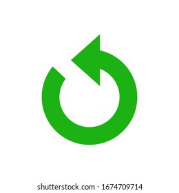 Reuse Symbol Green Rotating Backwards Arrow