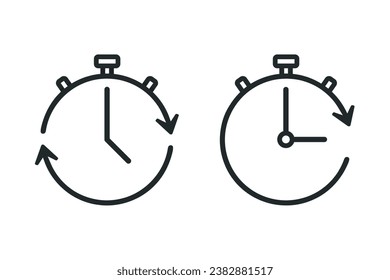 Reuse timer sign. Illustration vector