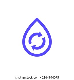 reuse water icon with a drop