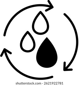 Reutilizar ilustração de vetor misto com ícone de água