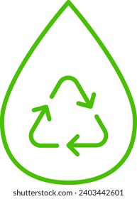 reuse water line icon symbol illustration