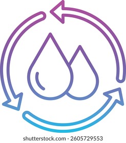 Reuse Water vector icon. Can be used for printing, mobile and web applications.