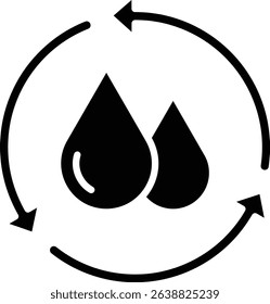 Reuse Water vector icon. Can be used for printing, mobile and web applications.