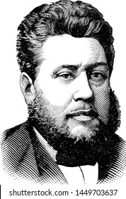 Rev. Charles Haddon Spurgeon, vintage illustration