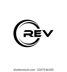 Diseño de logotipos REV, inspiración para una identidad única. Elegancia moderna y diseño creativo. Marca tu éxito con el impresionante logotipo.