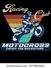 Rev Up Your Style: Racing Club Motocross T-Shirt  your passion for speed and adrenaline with our bold, durable tees. Perfect for motocross enthusiasts who live for the thrill of the ride and the race.