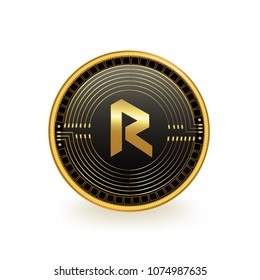 Revain Cryptocurrency Coin Isolated