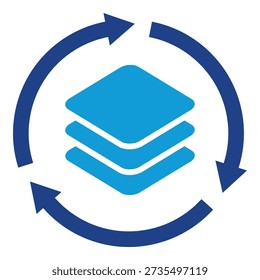 Revamp Simple and clear vector icon. For presentation website, promote, product, service, digital, e-marketing, dominant icon.