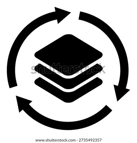 Revamp Simple and clear vector icon. For presentation website, promote, product, service, digital, e-marketing, dominant icon.