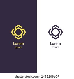 Revamp your brand with this unique abstract logo. Ideal for any business, this high-quality vector design lets you customize colors and easily add your brand name.