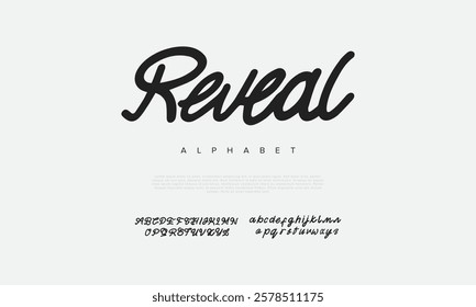 Reveal font Calligraphy Logotype Script Brush Font Type Font lettering handwritten