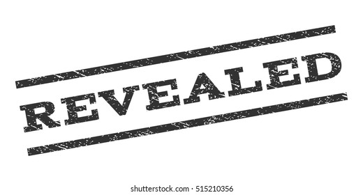 Revealed watermark stamp. Text caption between parallel lines with grunge design style. Rubber seal stamp with dirty texture. Vector color ink imprint on a white background.