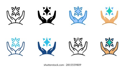 Revelation icons set multiple style collection. Editable stroke 
