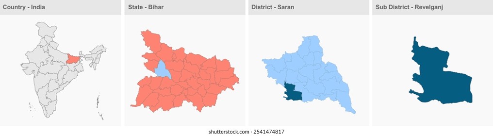 Revelganj map (District Saran, State Bihar, Republik Indien) ,Saran District, Bihar State, Republik Indien, Regierung von Bihar, Indisches Territorium, Ostindien, Politik, Dorf, Tourismus