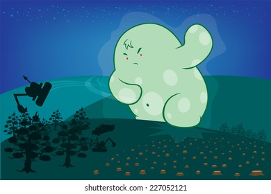 Revenge of the forest guardian fantasy illustration