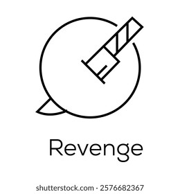 Revenge Icon – Target with Arrow Representing Retaliatory Cyber Attacks