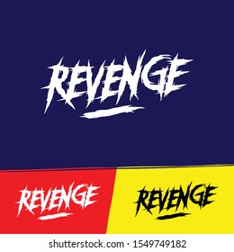 Revenge Logotype Handlettering Typography Vector Concept