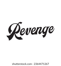 revenge text on white background.