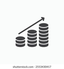 Revenue black solid vecor icon