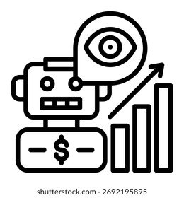Elemento de icono de bot de ingresos para diseño